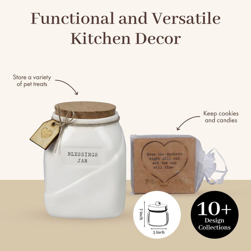 Young's Inc. Ceramic Blessing Jar with Blessing Cards - Cute Room Decor - Christian Gifts - Image 3